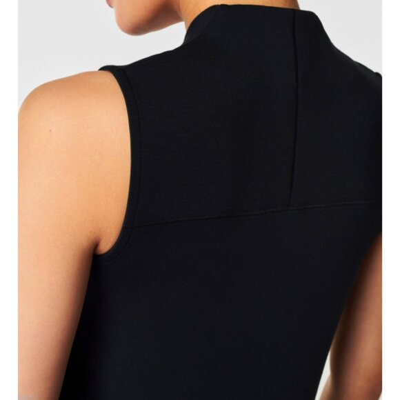 Spanx AirEssentials V-Neck Mini Dress Very Black Sleeveless Traveling Comfort S - Picture 4 of 14